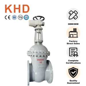 Carbon Steel WCB Flanged Gate Valve Z41H-16C DN600 PN16 (Electric)