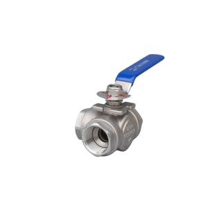 Stainless Steel 304 3-Way Threaded Ball Valve Q15F-16P DN25 PN16