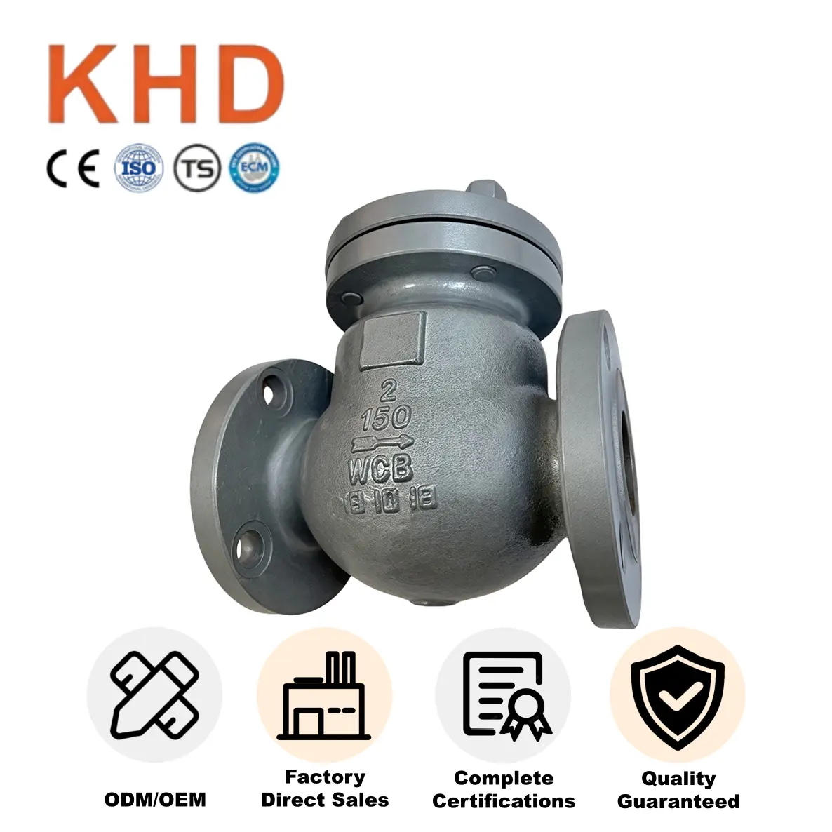 WCB Carbon Steel Lift Check Valve 2" 150LB RF Flanged