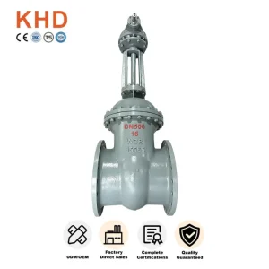 Carbon Steel WCB Flanged Gate Valve Z41H-16C DN500 PN16 (Gray epoxy)